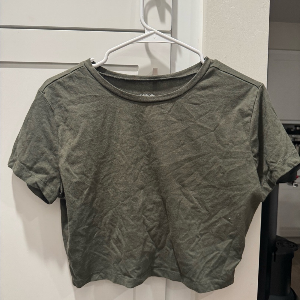 Wild Fable Khaki Green Crop Top